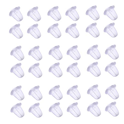 10 Paar Pousetten Silikon 5mm Ohrstecker Ersatz Allergiker geeignet in Juweliers- Qualität von DIY925