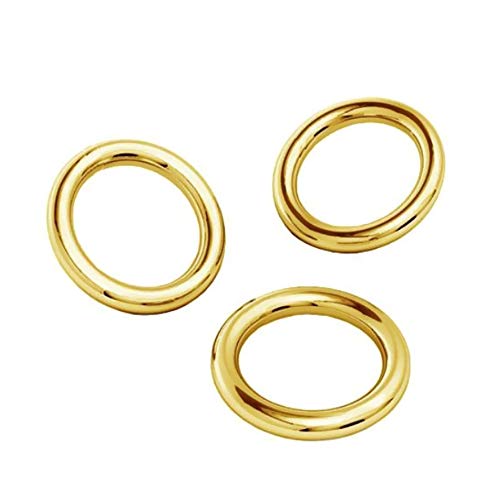 DIY925 2 Stück Biegeringe Binderinge Gold Ø 3mm gelötet 925 Sterling Silber 24K vergoldet Verbindungsringe Ösen basteln Ösenringe in Juweliers- Qualität von DIY925