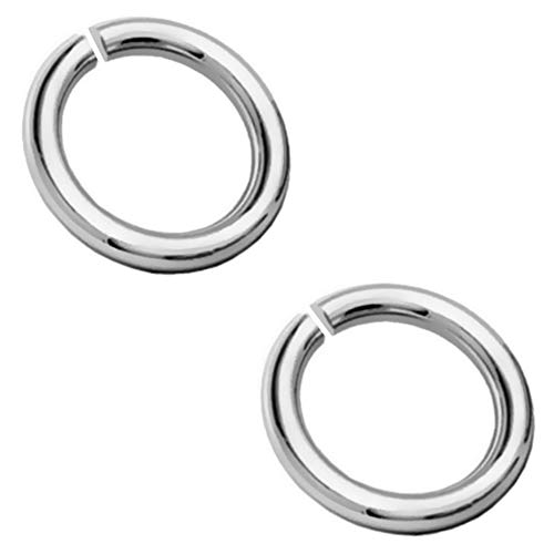 My-Bead 2 Stück Biegeringe Ø 2mm 925 Sterling Silber für Schmuckherstellung Binderinge offen basteln DIY von My-Bead