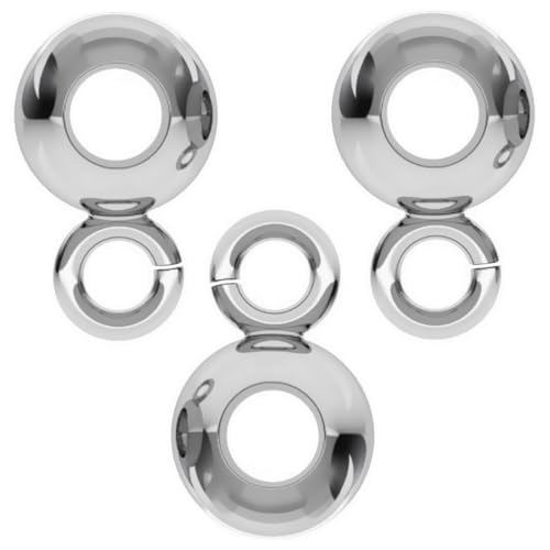 My-Bead 3 Stück Zwischenperlen Carrier mit Ø 3mm Ösen 925 Sterling Silber Verbinder für Halsketten Lederketten DIY My-Bead 3 Stück Zwischenperlen Carrier mit Ø 3mm Ösen 925 Sterling Silber Verbinder für Halsketten Lederketten DIY von DIY925
