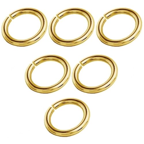 DIY925 6 Stück Biegeringe Ø 3mm offen 925 Sterling Silber doppelt vergoldet Binderinge 24K Gold DIY von DIY925