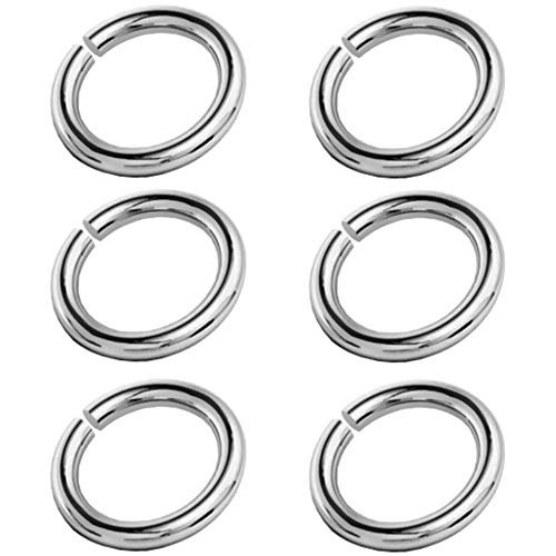 My-Bead 6 Stück Biegeringe Ø 2mm 925 Sterling Silber für Schmuckherstellung Binderinge offen basteln DIY von My-Bead