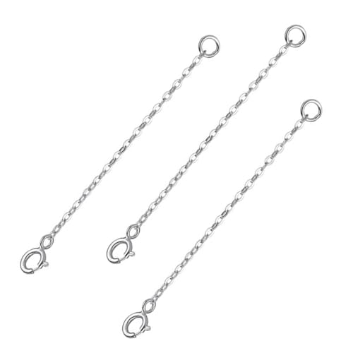 DIY925 Damen Verlängerungskette 7.5cm 925 Sterling Silber Extender Chain Verlängerung für Halsketten Juweliers- Qualität von DIY925