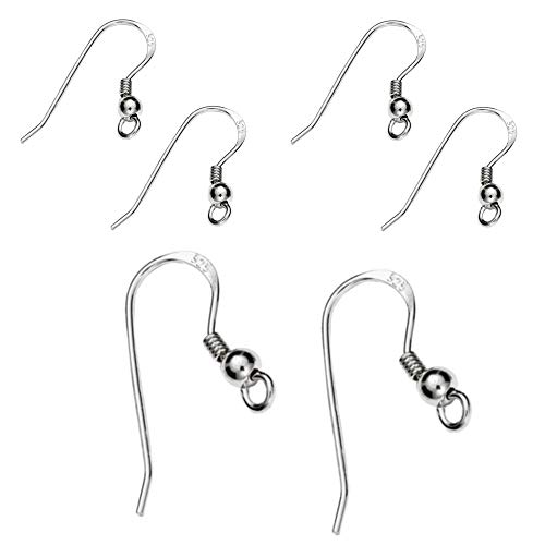 DIY925 My-Bead 3 Paar Ohrhänger Ohrhaken 18mm 925 Sterling Silber nickelfrei für die Schmuckherstellung basteln Fischhaken von DIY925