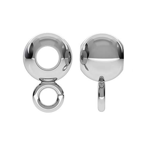 My-Bead Carrier Zwischenperle mit Öse Ø 3mm 925 Sterling Silber Verbinder für Halsketten Lederketten DIY von My-Bead