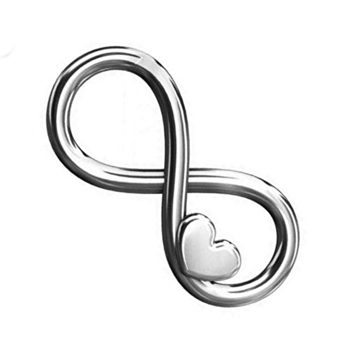DIY925 Verbinder Infinity Unendlichkeit Herz Carrier 925 Sterling Silber 16mm Anhänger in Juweliers- Qualität von DIY925