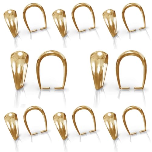 My-Bead 10 Stück Collierschlaufen 9mm 925 Sterling 24K doppelt vergoldet Anhänger Verbinder in Juweliers- Qualität DIY My-Bead 10 Stück Collierschlaufen 9mm 925 Sterling 24K doppelt vergoldet Anhänger Verbinder in Juweliers- Qualität DIY von DIY925