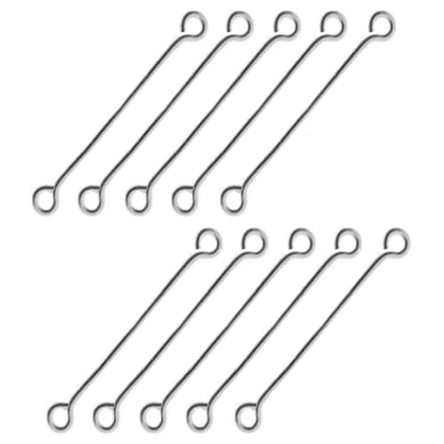 My-Bead 10 Stück Ösenstifte 70mm 925 Sterling Silber mit zwei Ösen Kettelstifte Eye Pins Juweliers- Qualität DIY My-Bead 10 Stück Ösenstifte 70mm 925 Sterling Silber mit zwei Ösen Kettelstifte Eye Pins Juweliers- Qualität DIY von DIY925