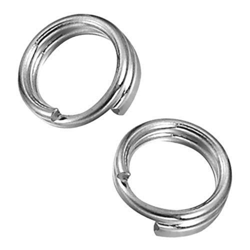 My-Bead 2 Stück Spaltringe Biegeringe doppelt Ø 2mm 925 Sterling Silber nickelfrei hypoallergen DIY von DIY925