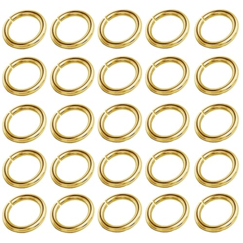 My-Bead 25 Stück Biegeringe Ø 4mm offen 925 Sterling Silber doppelt vergoldet Binderinge Schmuckherstellung basteln DIY von DIY925
