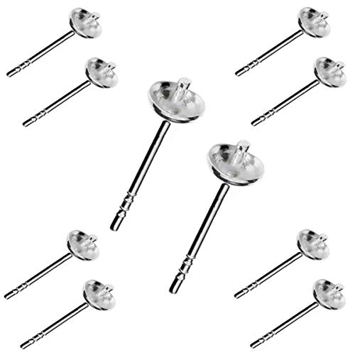 My-Bead 5 Paar Ohrstecker Rohlinge 925 Sterling Silber inklusive Ohrmuttern Schmuckherstellung basteln Steine und Perlen DIY My-Bead 5 Paar Ohrstecker Rohlinge 925 Sterling Silber inklusive Ohrmuttern Schmuckherstellung basteln Steine und Perlen DIY von DIY925