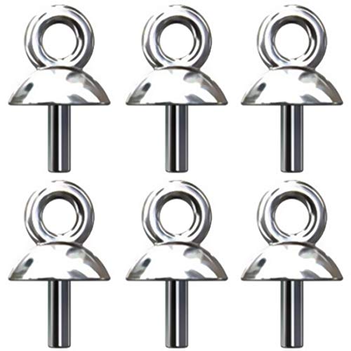 My-Bead 6 Stück Anhängerschlaufen 8mm Stift Ø 1mm 925 Sterling Silber Collierschlaufen für Armbänder und Ketten DIY von My-Bead