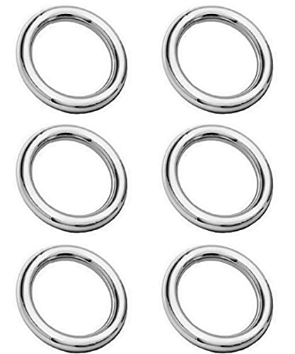 My-Bead 6 Stück Binderinge geschlossen Ø 10mm 925 Sterling Silber Schmuckringe gelötet basteln DIY von My-Bead