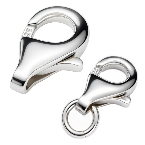 My-Bead Karabinerverschluss 925 Silber 11mm (14mm) Schmuckverschluss für Ketten Armbänder Colliers Ersatz & Reparatur Karabinerhaken DIY (1 Stück) von DIY925