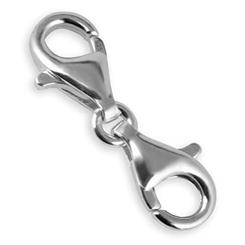 My-Bead Kettenverschluss Sterling Silber 925 Solider Doppel Karabiner Armbänder Halsketten 19mm basteln Schmuckherstellung DIY von DIY925