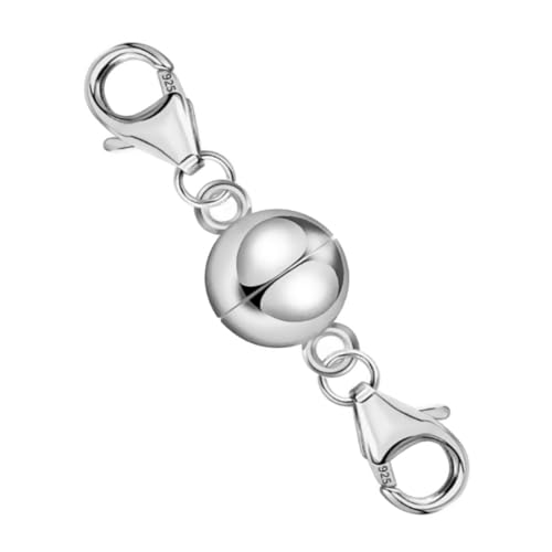 My-Bead Magnetverschluss für Armbänder und Halsketten 925 Sterling Silber Doppelkarabiner 3cm Schmuckverschluss DIY von My-Bead