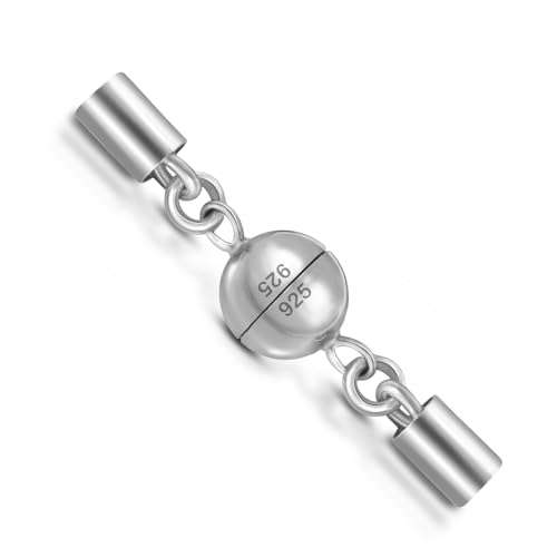 My-Bead Magnetverschluss mit Endteilen Ø 3mm 925 Sterling Silber Ø 8mm Magnet Kugel Verbinder für Armbänder und Ketten DIY My-Bead Magnetverschluss mit Endteilen Ø 3mm 925 Sterling Silber Ø 8mm Magnet Kugel Verbinder für Armbänder und Ketten DIY von DIY925