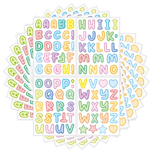 DIYBravo 10 Blätter 1000 Stücke Bunt Buchstaben Kawaii Aufkleber Alphabet Vinyl Selbstklebende Hausnummer Stickers für Klassenzimmer Adressnummer Briefkasten Anzeichen Scrapbooking DIYBravo 10 Blätter 1000 Stücke Bunt Buchstaben Kawaii Aufkleber Alphabet Vinyl Selbstklebende Hausnummer Stickers für Klassenzimmer Adressnummer Briefkasten Anzeichen Scrapbooking von DIYBravo