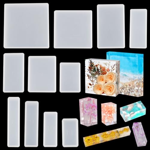 DIYBravo 11 Stücke Würfel Silikonformen Epoxidharz Gießform Rechteckige Resin Würfel Silikonformen Cube Quadrat Epoxy Formen Würfeln Ornamente Harz Resin Moulds für Handwerk, Geschenk DIYBravo 11 Stücke Würfel Silikonformen Epoxidharz Gießform Rechteckige Resin Würfel Silikonformen Cube Quadrat Epoxy Formen Würfeln Ornamente Harz Resin Moulds für Handwerk, Geschenk von DIYBravo
