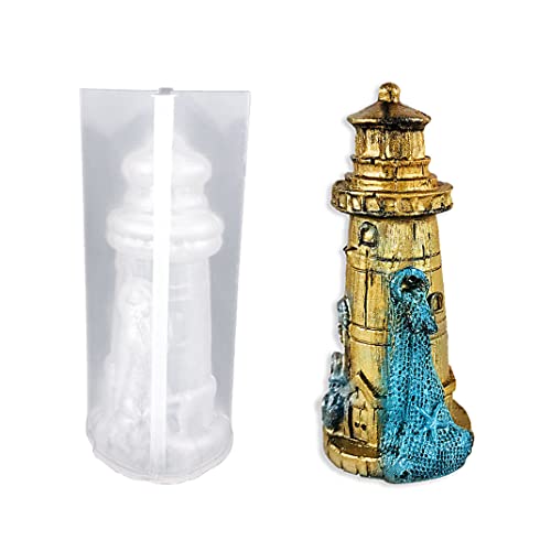 DIYBravo 3D Leuchtturm Silikonform Epoxidharz Resin Silikonform Ornamente Epoxy Form Kunst Resin Mould für Lesesaal Büro Dekor Handwerk, Autodekoration, Geschenk DIYBravo 3D Leuchtturm Silikonform Epoxidharz Resin Silikonform Ornamente Epoxy Form Kunst Resin Mould für Lesesaal Büro Dekor Handwerk, Autodekoration, Geschenk von DIYBravo
