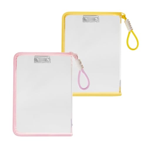 DIYCUT 2 Stück-Set A4-Mappe für Unterlagen, Dokumententasche A4 Reißverschluss, Schreibwaren Ordner Tasche mit Reißverschluss, Griff und Metallklemme, für Dokumente, Bücher, Schreibwaren und Mehr von DIYCUT