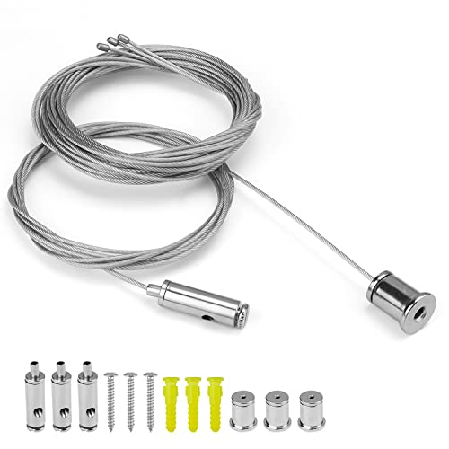 Seilaufhängung Einbauset, Verstellbare Seilaufhängung, DIYCUT 4 Stück Lampenaufhängung 1,5mm × 2m, Drahtseil Spanner, Drahtseilhalter Metall für LED Panel, Decke, Fotos Befestigungs Seilaufhängung Einbauset, Verstellbare Seilaufhängung, DIYCUT 4 Stück Lampenaufhängung 1,5mm × 2m, Drahtseil Spanner, Drahtseilhalter Metall für LED Panel, Decke, Fotos Befestigungs von DIYCUT