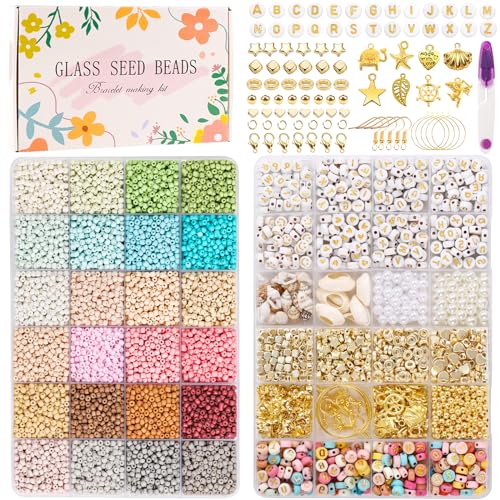 DIYDEC 3mm Perlen für Armbänder - 24 Farben Morandi Glasperlen Mini Set zum Auffädeln für Schmuckherstellung DIY Halsketten Handwerk DIYDEC 3mm Perlen für Armbänder - 24 Farben Morandi Glasperlen Mini Set zum Auffädeln für Schmuckherstellung DIY Halsketten Handwerk von DIYDEC