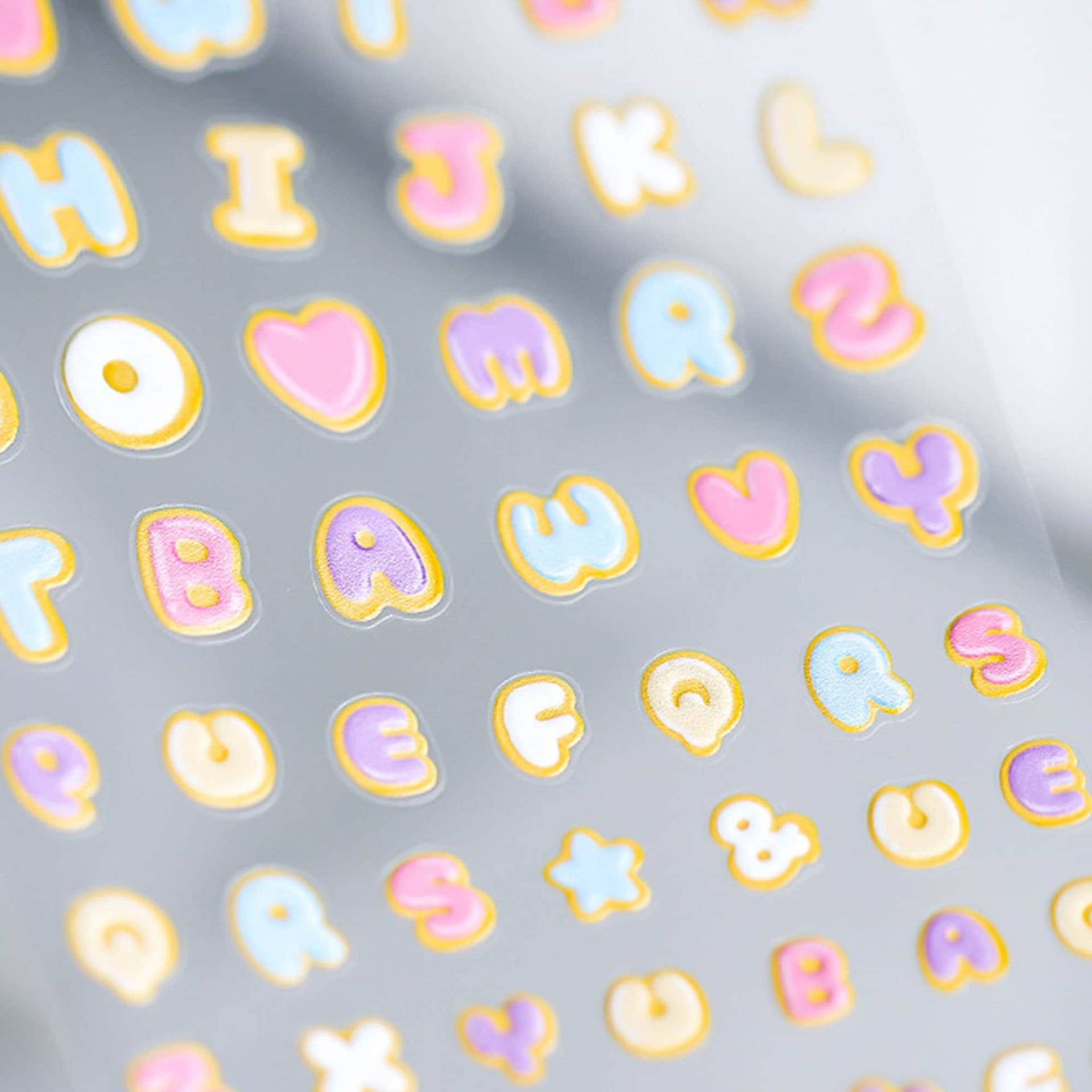 Alphabet Nagel Aufkleber, Buchstaben Kawaii 5D Nägel, Diy Nägel von DIYDesignerArt