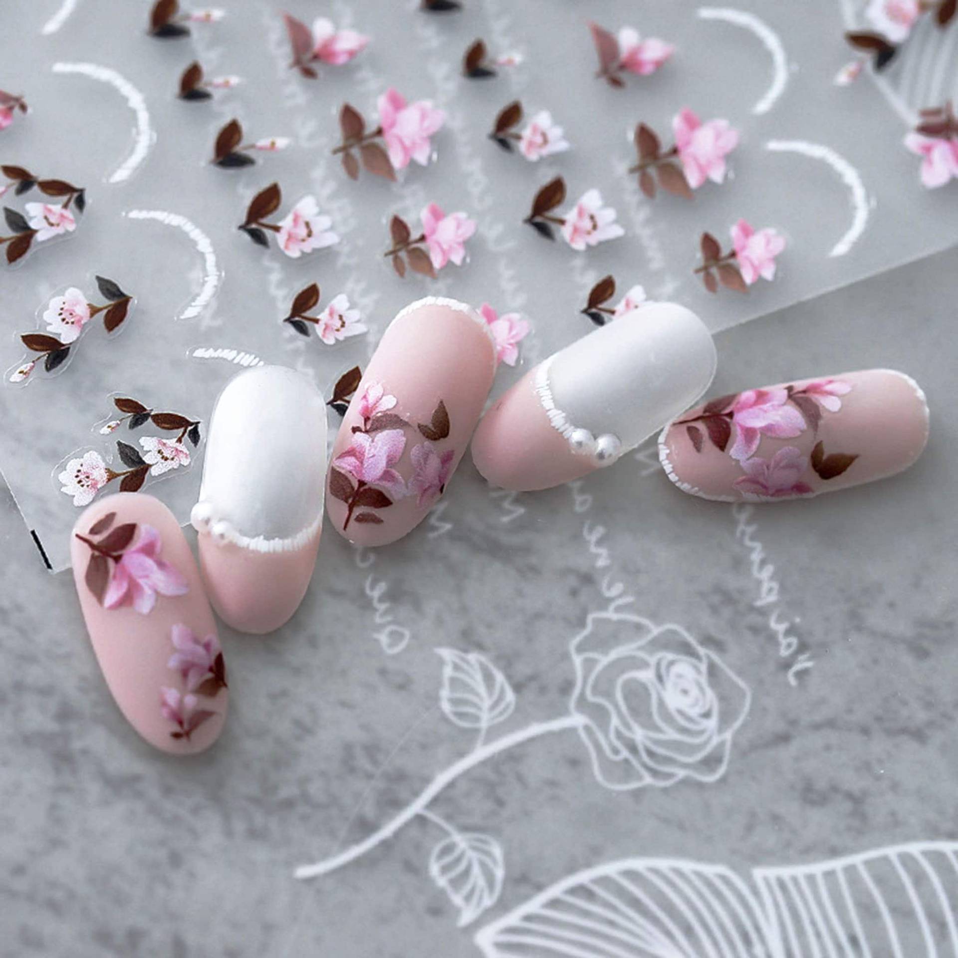 Blumen Nagel Aufkleber, Aufkleber Kunst, 3D Nägel, Kawaii Abziehbilder, Diy Nägel von DIYDesignerArt
