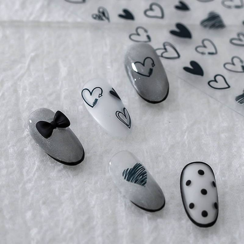 Herz Nagelsticker, Nail Art Sticker, Wraps, Kawaii Diy Nägel von DIYDesignerArt