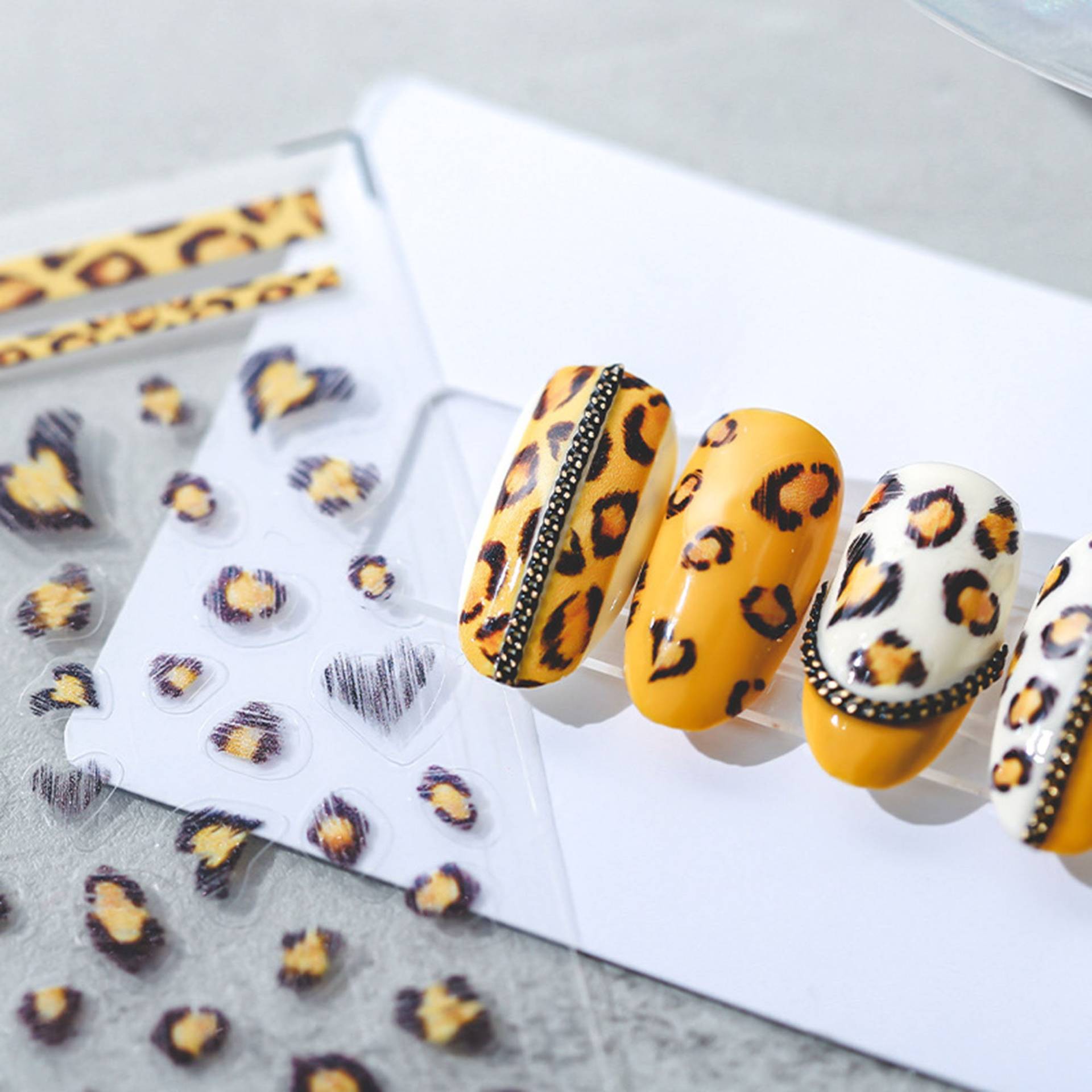 Leoparden-Nagelaufkleber, Nagelaufkleber-Kunst, Nageldesign-Kunst, Diy-Nägel von DIYDesignerArt