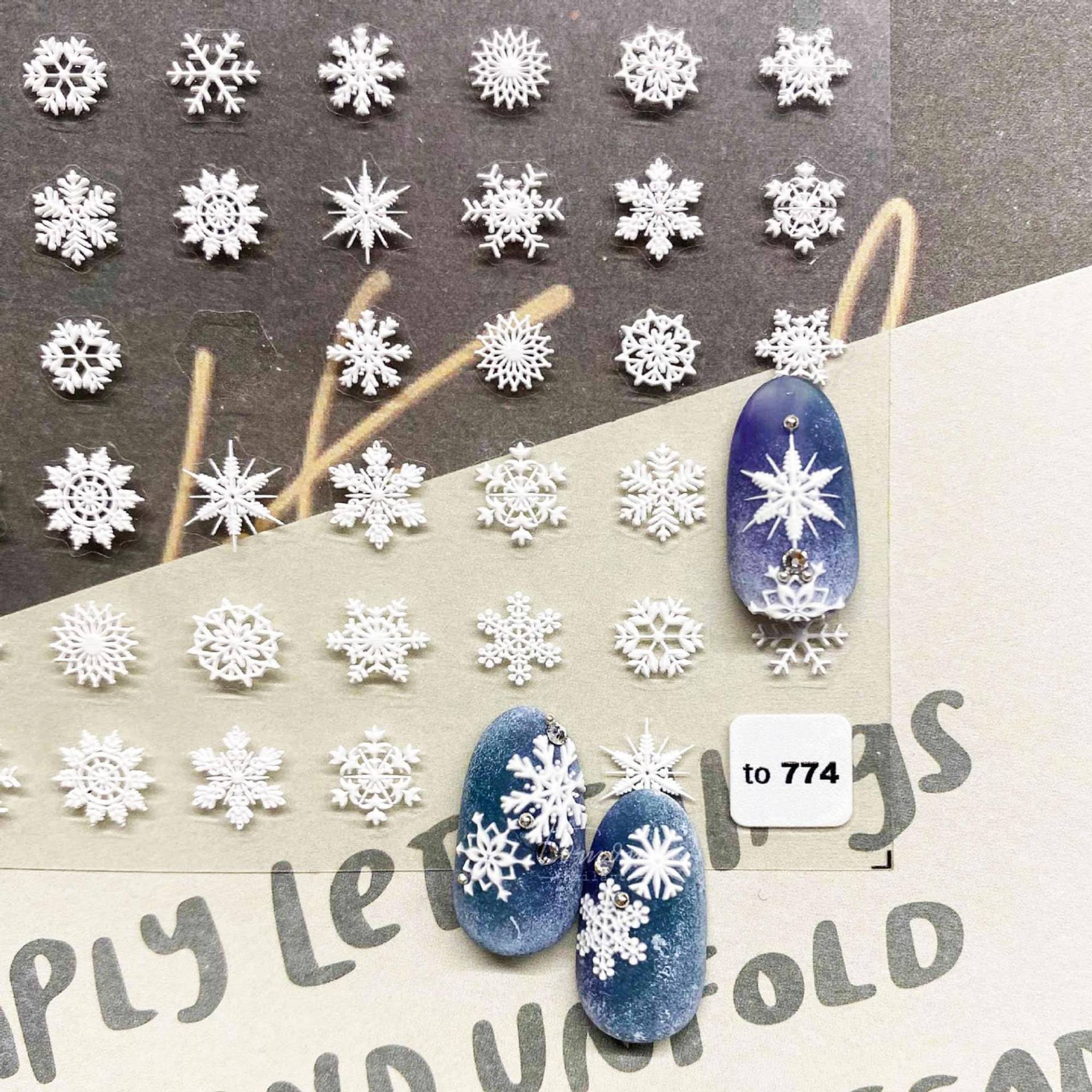 Schneeflocken Nagel Aufkleber, Winter Aufkleber Kunst, Diy Nägel, 5D Nägel von DIYDesignerArt