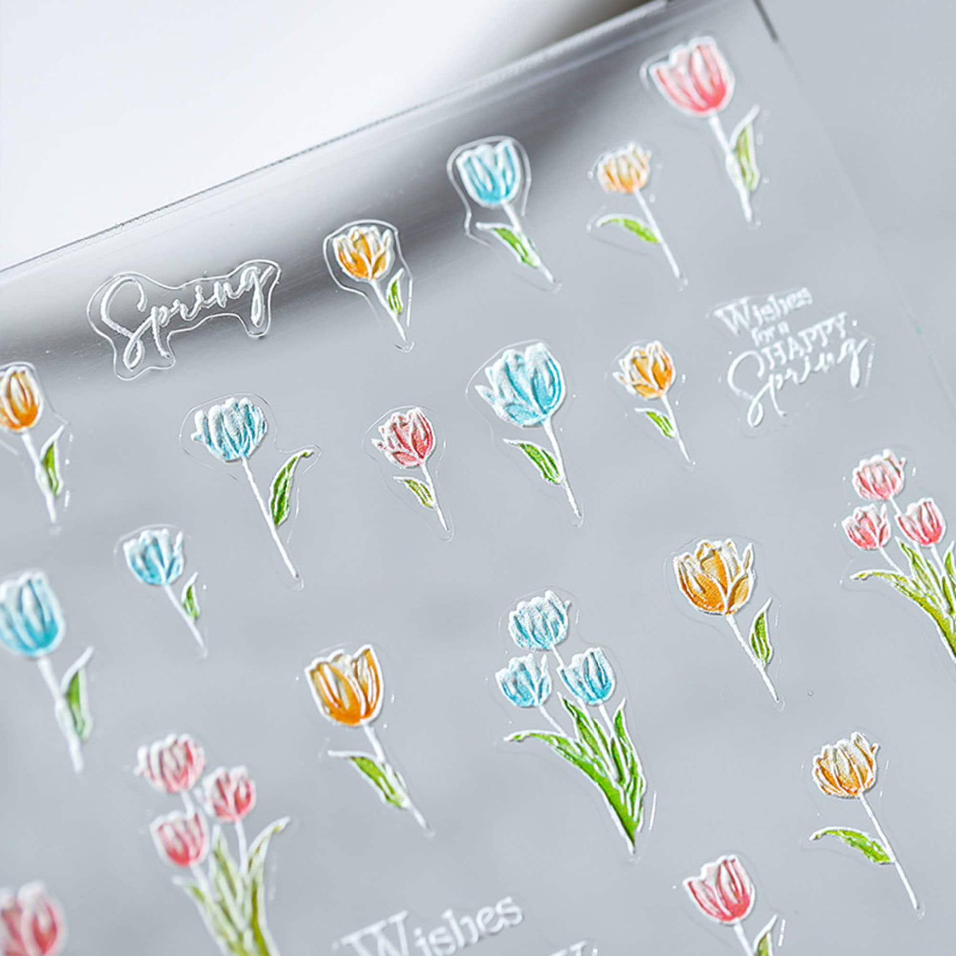 Tulpen-Nagel-Aufkleber, Sommer-Nägel, Blumen-Nagel-Abziehbild-Blumen-Nagel-Aufkleber, Nagel-Abziehbild-Kunst, Diy-Nägel von DIYDesignerArt