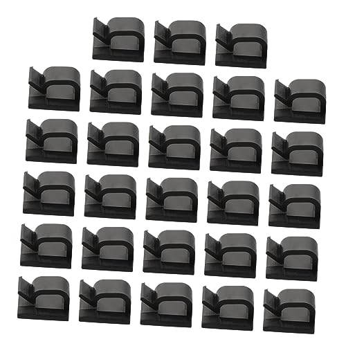 100Stücke Selbstklebende Kabelclips Praktische Kabelmanagement Klemmen für Kopfhörerkabel Netzwerkkabel Mehr Einfaches Anbringen Glatten Oberflächen Organizer von DIYEAH