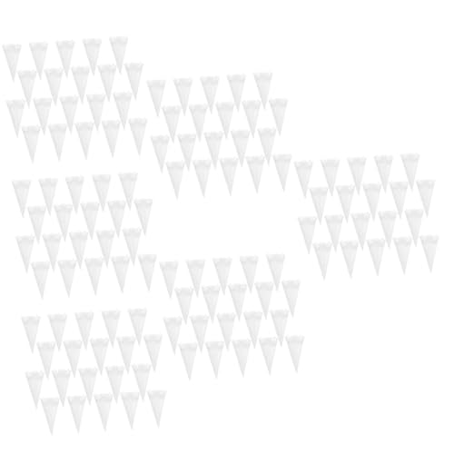 120 Stk Hochzeits papier Blumen röhre Konfetti-Kegel Blumenstrauß aus Papier Kraftpapier Blütenkegel Konfetti-Halter für die Hochzeit Spitze Brunnen Blumen streuen Blütenblatt Weiß von DIYEAH