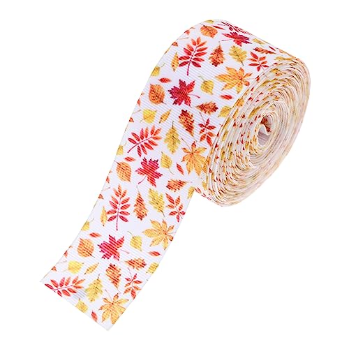 1Rolle Brötchen Geschenkband Erntemuster Polyester Dekoration für DIY Multifunktionales Wickelband für Feiertage und Partys Langlebig und Farbenfroh von DIYEAH