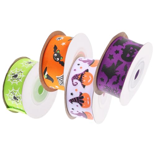 4 Stück Halloween-Gurtband Partydekorationen Band für Halloween-Bogenband Sackleinenband halloween haarschmuck halloween basteln Geschenkverpackungsband Halloween-Bänder Polyester DIYEAH 4 Stück Halloween-Gurtband Partydekorationen Band für Halloween-Bogenband Sackleinenband halloween haarschmuck halloween basteln Geschenkverpackungsband Halloween-Bänder Polyester DIYEAH von DIYEAH