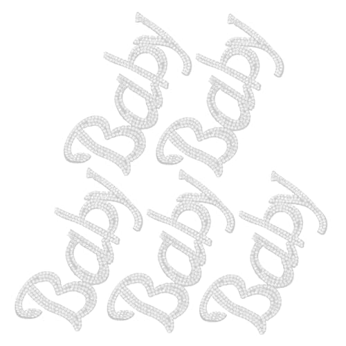 5 Stück Strass-buchstabenaufkleber: Buchstaben-applikation Zum Aufbügeln Für Kleidung – Selbstklebende Alphabet-patches Für Hüte, Mützen, Mäntel, Jeans, Einfach Zu Verwenden von DIYEAH