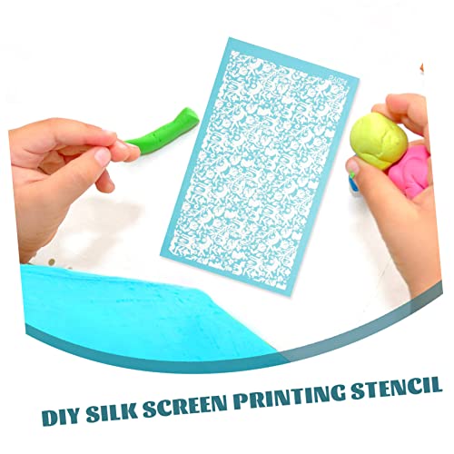 DIYEAH 1 Blatt Seiden Druckschablone für Polymer Wiederverwendbare DIY Vorlage für Bastelarbeiten Dekorative Schablone Hochwertigem für Kreative Projekte und Feiertagsdekoration DIYEAH 1 Blatt Seiden Druckschablone für Polymer Wiederverwendbare DIY Vorlage für Bastelarbeiten Dekorative Schablone Hochwertigem für Kreative Projekte und Feiertagsdekoration von DIYEAH