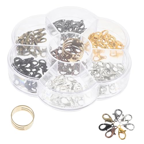DIYEAH 1 Box Armband Halskette Verschluss Hummer Karabiner Stacker Kit Silber Verschlüsse Ringe Kette Drehgelenk Herstellung Kralle Perlen Zubehör Anhänger Perlen Schlüsselband Band DIYEAH 1 Box Armband Halskette Verschluss Hummer Karabiner Stacker Kit Silber Verschlüsse Ringe Kette Drehgelenk Herstellung Kralle Perlen Zubehör Anhänger Perlen Schlüsselband Band von DIYEAH