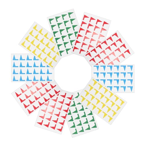 DIYEAH 1 Packung Kleines Selbstklebende Index Tabs mit Bunten Flaggen für Notizen Karten und Lernaktivitäten für Vielseitige Anwendungen von DIYEAH
