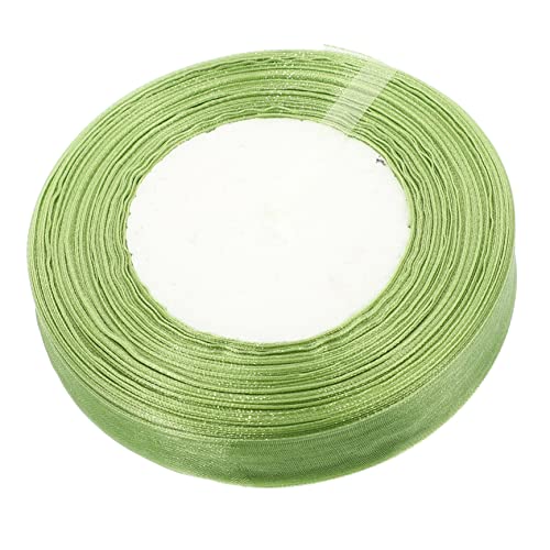 DIYEAH 1 Rolle 15 cm langes Chiffonband seidenband ribbon Dekorationsband bandalette haircharm dünnes rotes Band schwarzes Band Festival-Geschenkband Geschenkband aus Tüll Polyester Green von DIYEAH