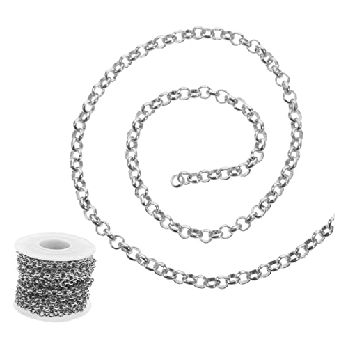 DIYEAH 1 Rolle Aluminiumkette Crimpband Glieder Dekoration Schüssel Kleinigkeiten Taschenartikel Bettelarmband Blech Modeschmuck Luftgebläse Schmuck Schmuck DIY von DIYEAH