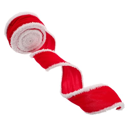 DIYEAH 1 Rolle Band für die Kranzherstellung Weihnachtsdekoration Bastelmaterial Farbige Bänder hochzeit dekoration geschenkband Weihnachtsbaumband Band für Blumen Zierband Nylon rot von DIYEAH