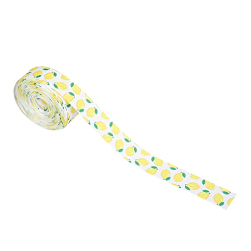 DIYEAH 1 Rolle Bandschleife Hochzeit Gelb Trimmen Zitronenband Bastelband Verpackungsband Zitronen-wickelband Geschenkverpackungsstreifen Empfindliches Druckband Polyester Yellow von DIYEAH