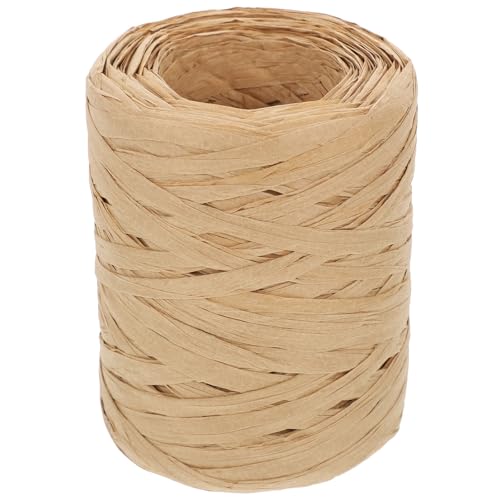 DIYEAH 1 Rolle Bastbänder: Bastpapierschnur, Geschenkbox-Verpackungsseil, Papierschnur, Geschenkbänder für Weihnachten, Feiertage, Kunsthandwerk, DIY-Verpackung, Kuchen- und Keksdekor, 200 m von DIYEAH