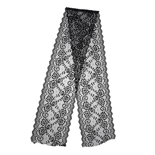 DIYEAH 15 Cm Breiter Spitzenstoff Dehnbare Spitze Zum Nähen Schwarzes Elastisches Spitzenband DIYEAH 15 Cm Breiter Spitzenstoff Dehnbare Spitze Zum Nähen Schwarzes Elastisches Spitzenband von DIYEAH