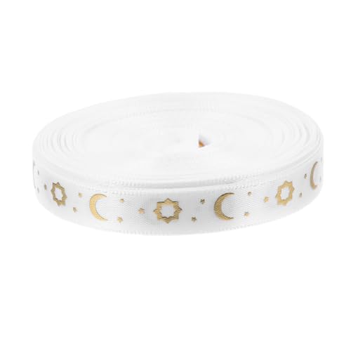 DIYEAH 1 Rolle Bogenband Drahtband Für Kränze Ramadan Partyband Islamische Partydekoration Blumenverpackungsband Band Für Bogenbau Paketband Ramadan-geschenkband Zierband Polyester Weiß DIYEAH 1 Rolle Bogenband Drahtband Für Kränze Ramadan Partyband Islamische Partydekoration Blumenverpackungsband Band Für Bogenbau Paketband Ramadan-geschenkband Zierband Polyester Weiß von DIYEAH