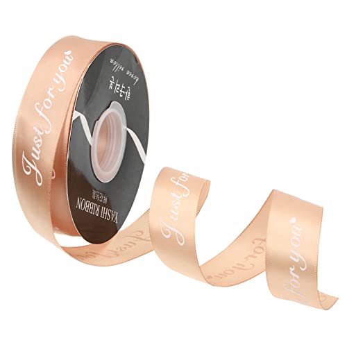 DIYEAH 1 Rolle Briefband Rosafarbenes Geschenkband Band Zum Basteln Für Hochzeitsfeier Schleife Seidig Elegante Bänder Geschenkbänder Ein Verpackungsband Wickelband Khaki Polyester von DIYEAH