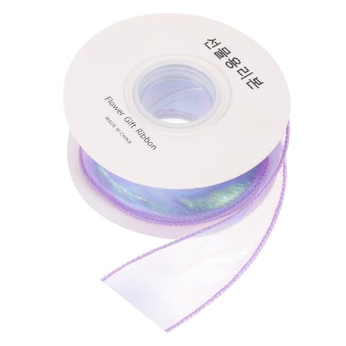 DIYEAH 1 Rolle Fischschwanz Gazeband Pastellfarbene Bänder Durchsichtiges Band Dekoratives Grünes Band Weihnachtsband DIY Chiffonband Farbige Wickelbänder Verschiedene Schwarze von DIYEAH